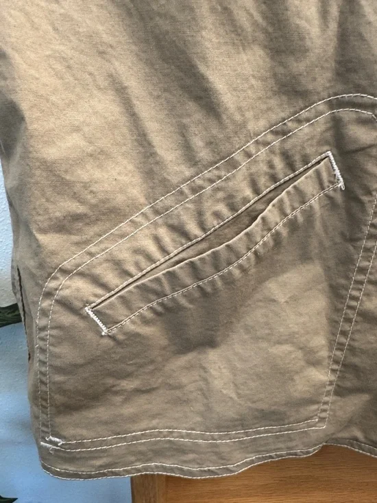 NWOT Rafaella Khaki Utility Zip-Front Sleeveless Vest with pockets - Picture 4 of 6